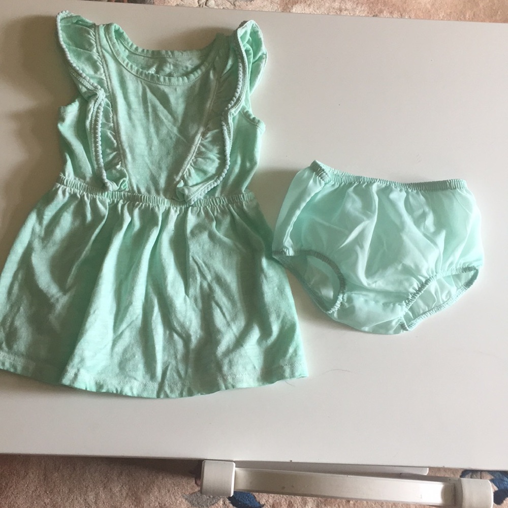 Precious mint green dress (size 12 months)